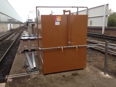 Compliant storage of recovered diesel, ready for reuse.  